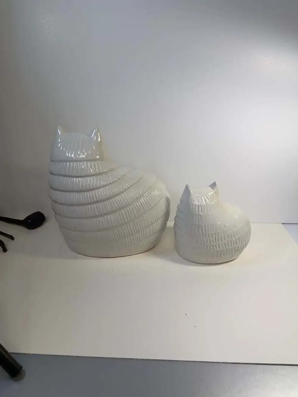 Vintage Italian Ceramic Cat Figurines Set of 2